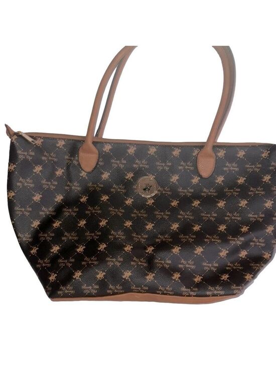 BHPC Handbags - Brown and Black Monogram Tote Bag, NWT, 20X12X7.5, All Vegan Materials T5